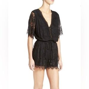 Willow and Clay black lace romper